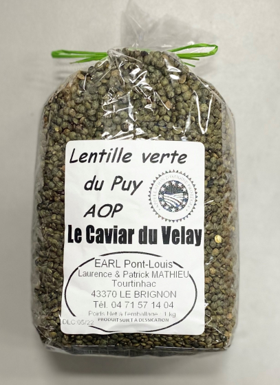 lentilles vertes d'Auvergne