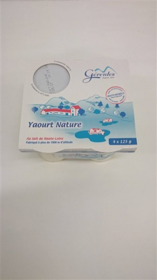 Yaourt nature nova lait entier x4 - Desserts & yaourts - Fromages/Laitages  - Au jardin de Johana
